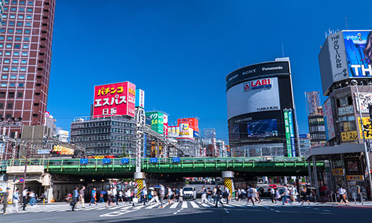 賑やかさと癒しの空間を併せもつエリア